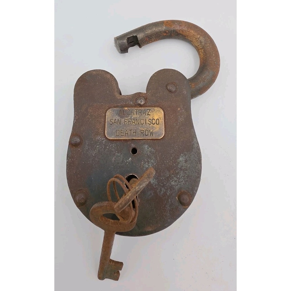 Padlock Alcatraz Prison San Francisco Death Row Lock Cast Iron With (2) Keys 5"